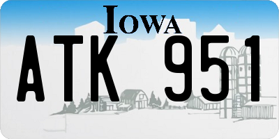 IA license plate ATK951