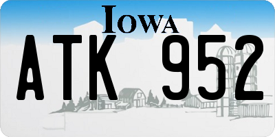 IA license plate ATK952