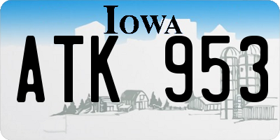 IA license plate ATK953