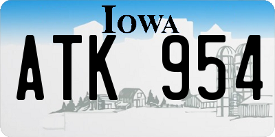 IA license plate ATK954