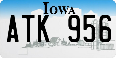 IA license plate ATK956