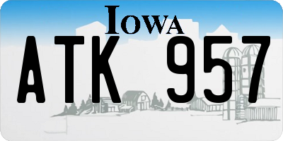 IA license plate ATK957