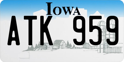 IA license plate ATK959