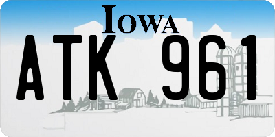 IA license plate ATK961