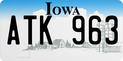 IA license plate ATK963
