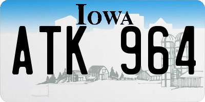 IA license plate ATK964