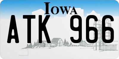 IA license plate ATK966