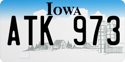 IA license plate ATK973