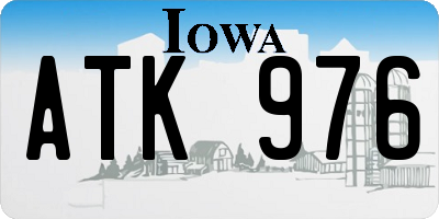 IA license plate ATK976
