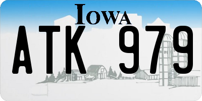 IA license plate ATK979