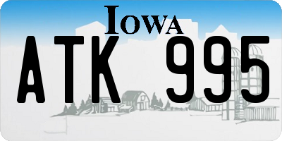 IA license plate ATK995