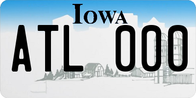 IA license plate ATL000