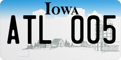 IA license plate ATL005