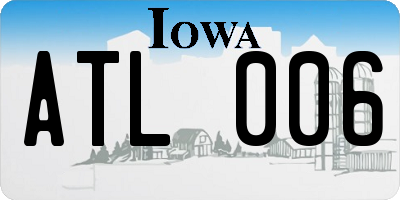IA license plate ATL006