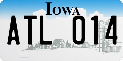 IA license plate ATL014