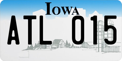 IA license plate ATL015