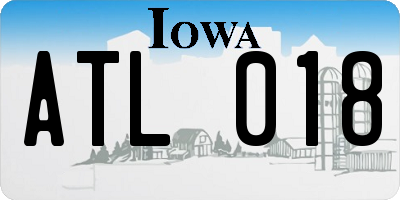 IA license plate ATL018