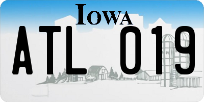 IA license plate ATL019