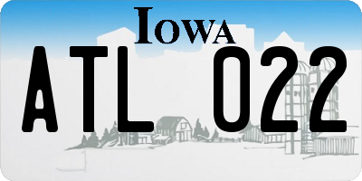IA license plate ATL022