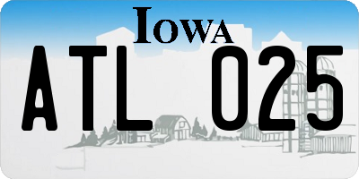 IA license plate ATL025