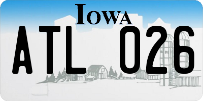 IA license plate ATL026