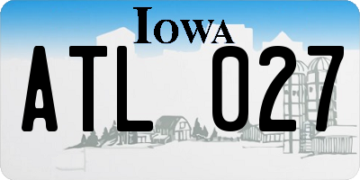 IA license plate ATL027