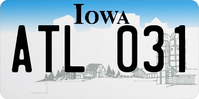 IA license plate ATL031