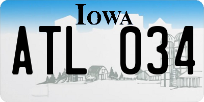 IA license plate ATL034