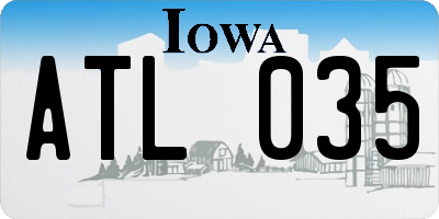 IA license plate ATL035