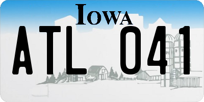 IA license plate ATL041