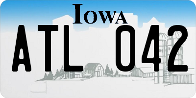 IA license plate ATL042
