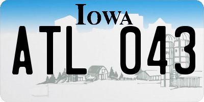 IA license plate ATL043