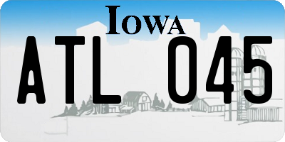 IA license plate ATL045
