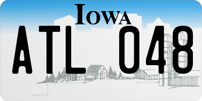 IA license plate ATL048