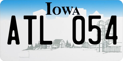 IA license plate ATL054
