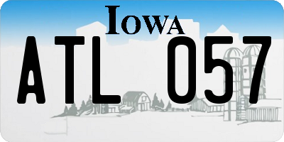 IA license plate ATL057