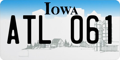 IA license plate ATL061