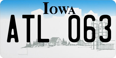IA license plate ATL063