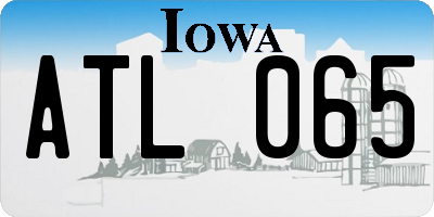 IA license plate ATL065