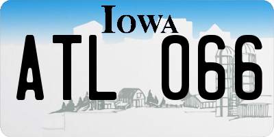 IA license plate ATL066