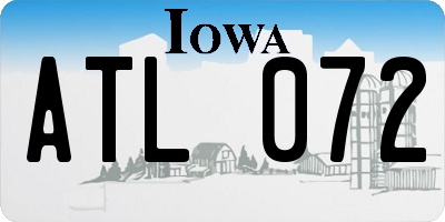 IA license plate ATL072