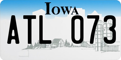 IA license plate ATL073