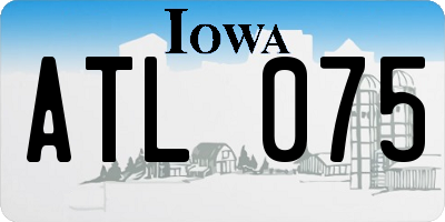 IA license plate ATL075