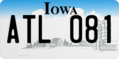IA license plate ATL081