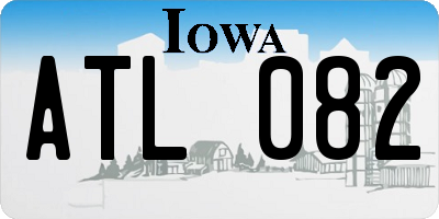 IA license plate ATL082