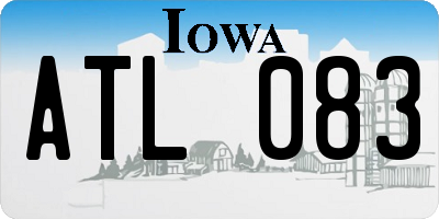 IA license plate ATL083