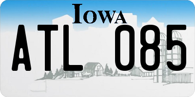 IA license plate ATL085