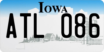 IA license plate ATL086