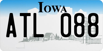 IA license plate ATL088