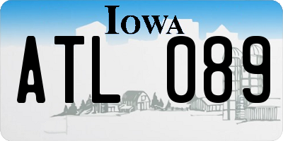 IA license plate ATL089